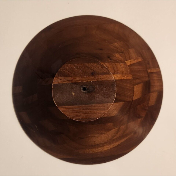 Wooden Bowls for Cereal Soup Fruit Salad Ice Cream & Dessert Vintage Set of 4 - Picture 4 of 10